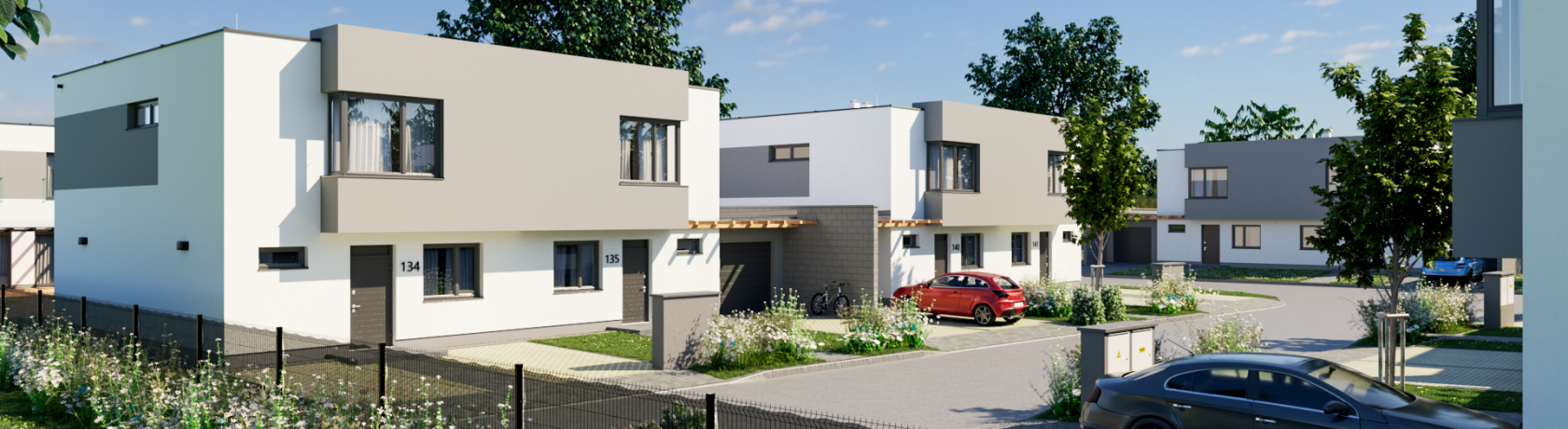 Rodinné domy v Drahelčicích u Prahy